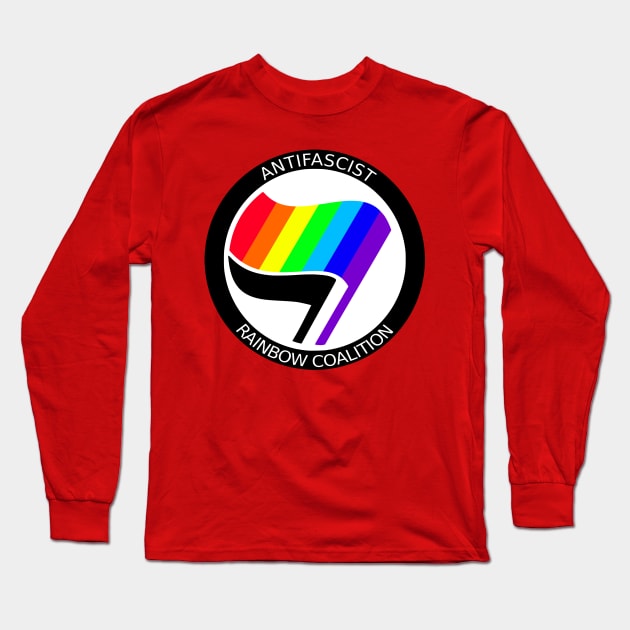 Antifascist Rainbow Coalition Long Sleeve T-Shirt by WallHaxx